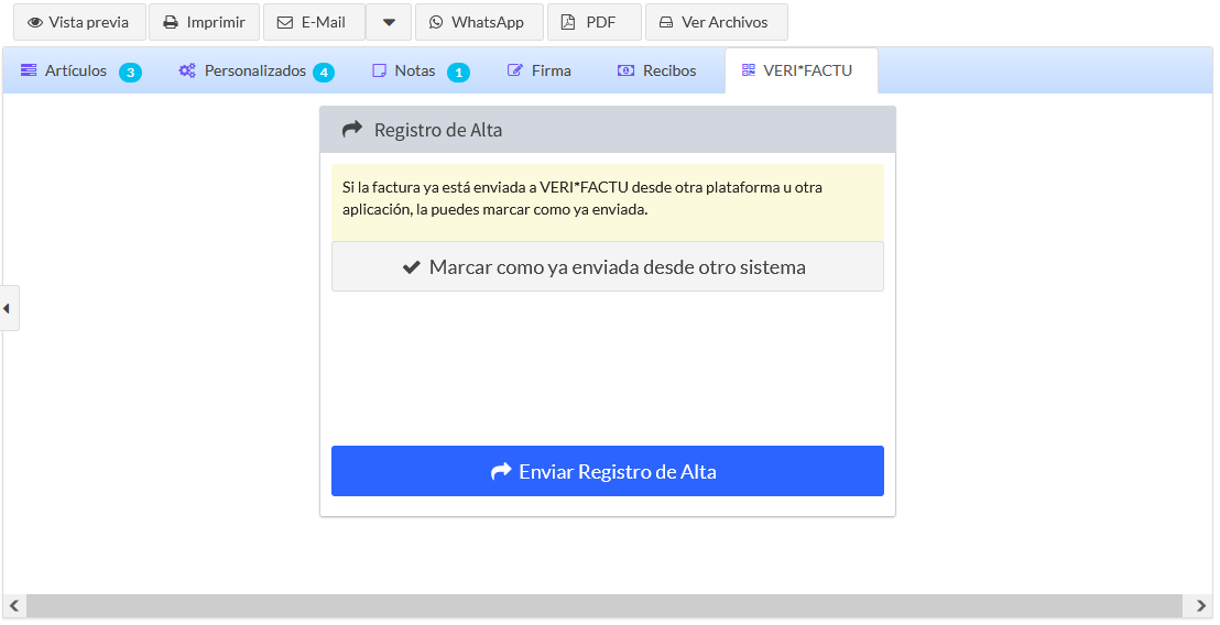 Conexión VERI*FACTU