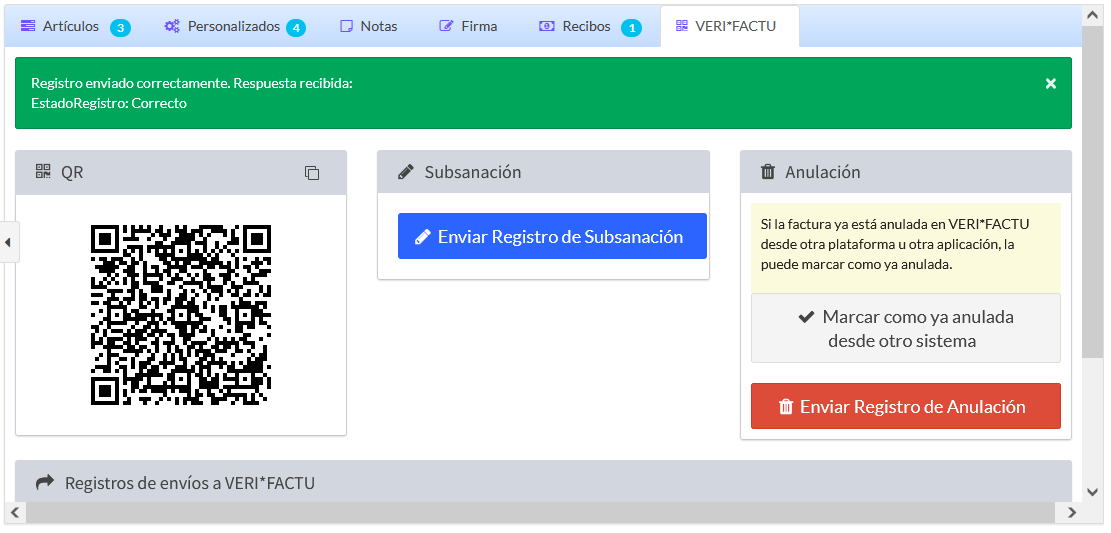 Conexión VERI*FACTU