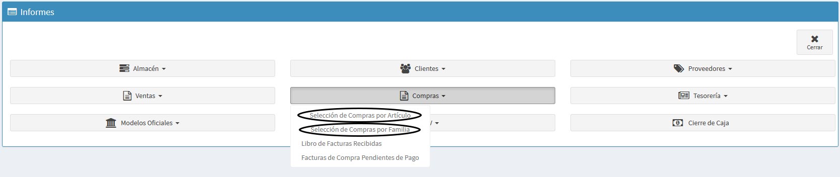 Selección de compras