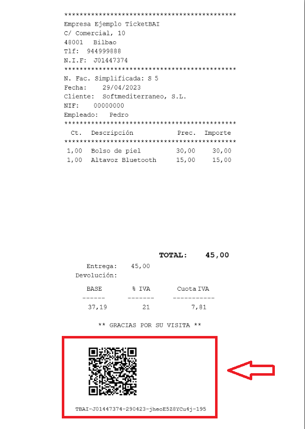 Conexión TicketBAI